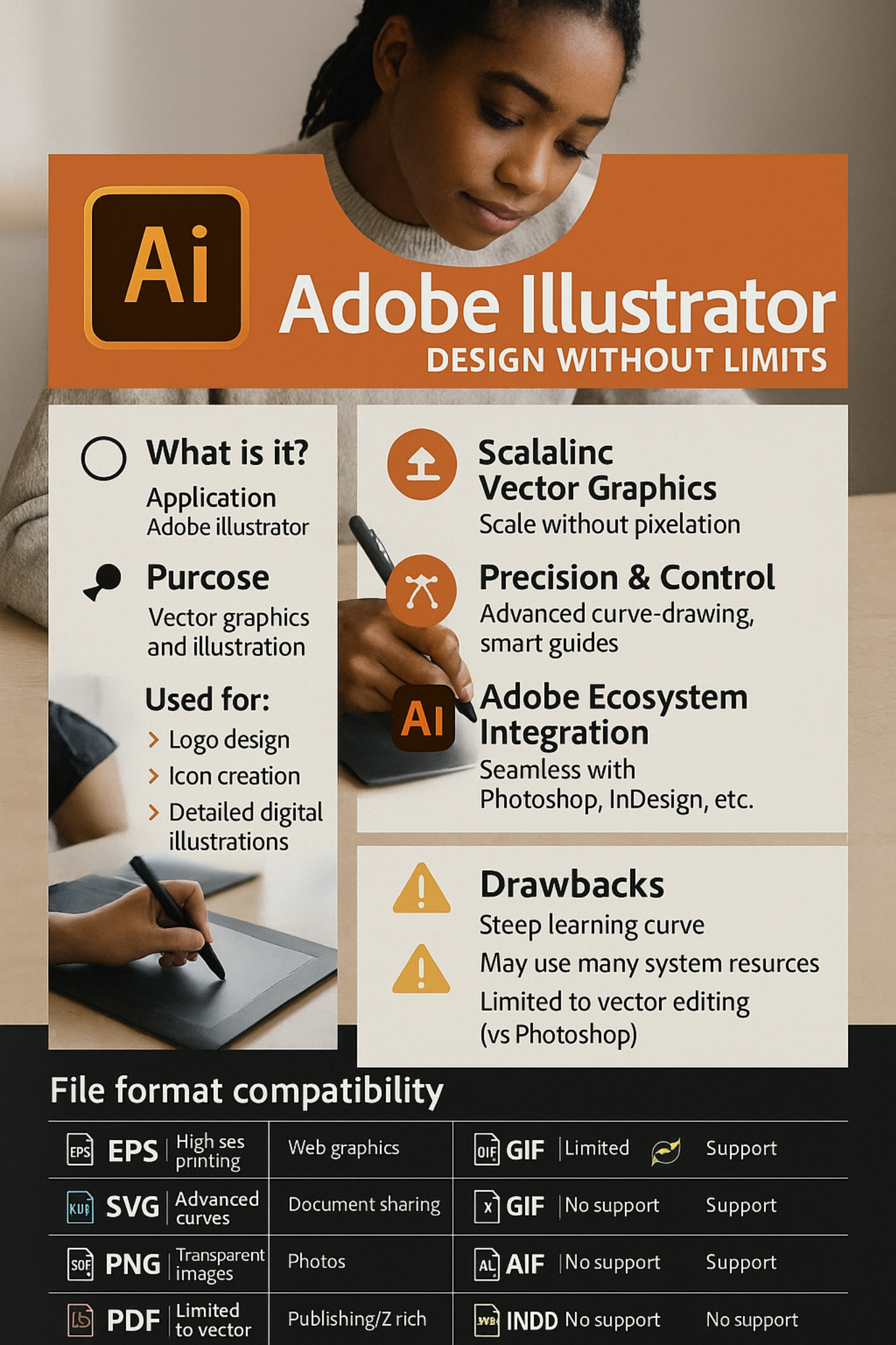 Illustrator workflow infographic